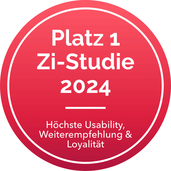 Platz 1 Zi-Studie 2024