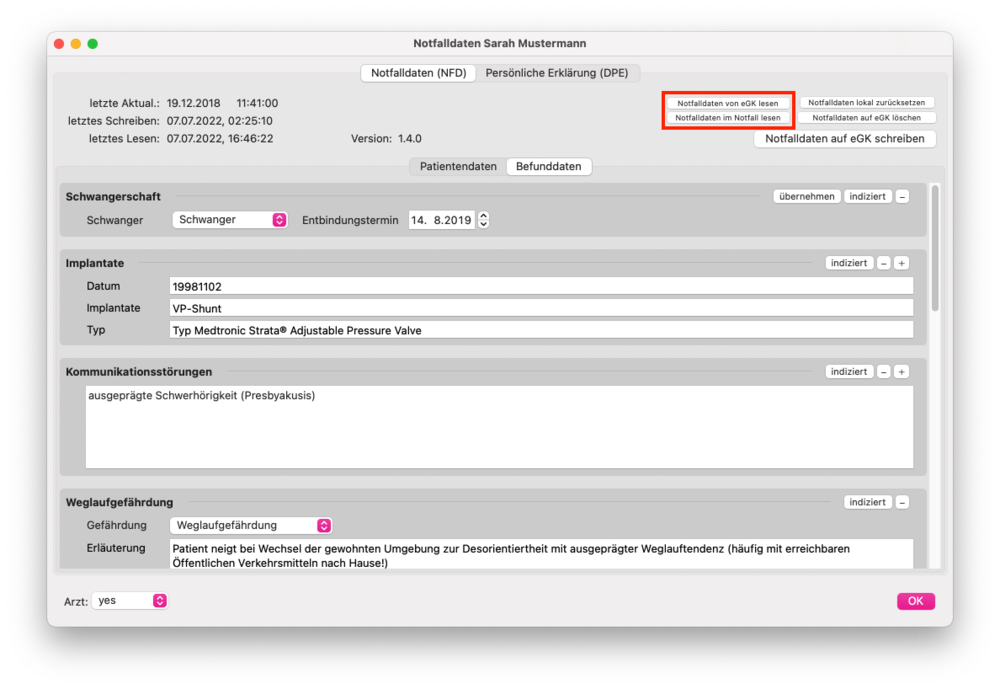 tomedo-notfalldatenmanagement tomedo NFDM
